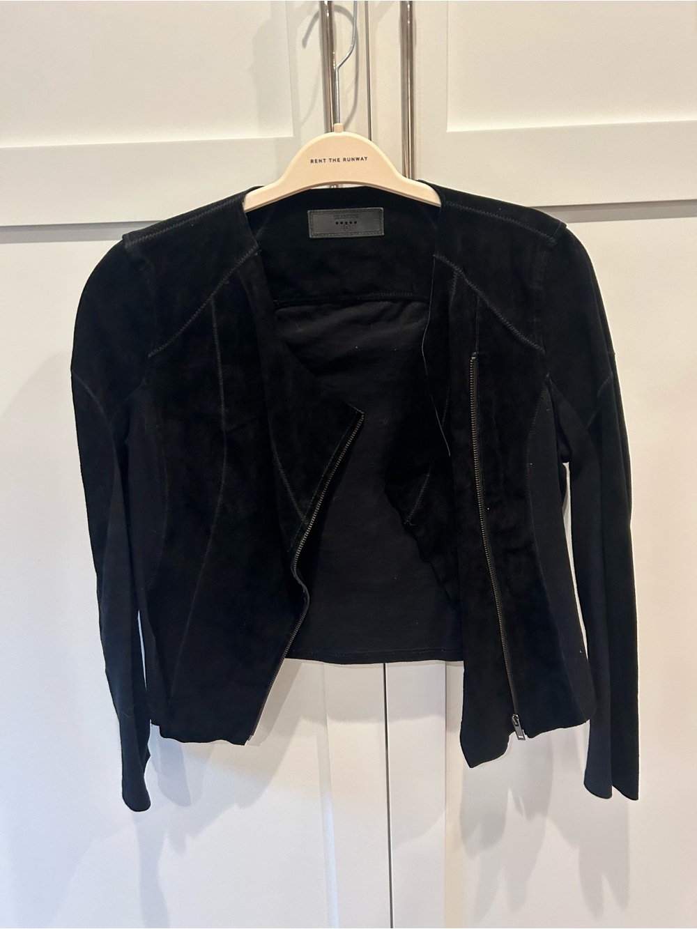 BlankNYC - Womens Black Suede Zip-Front Jacket